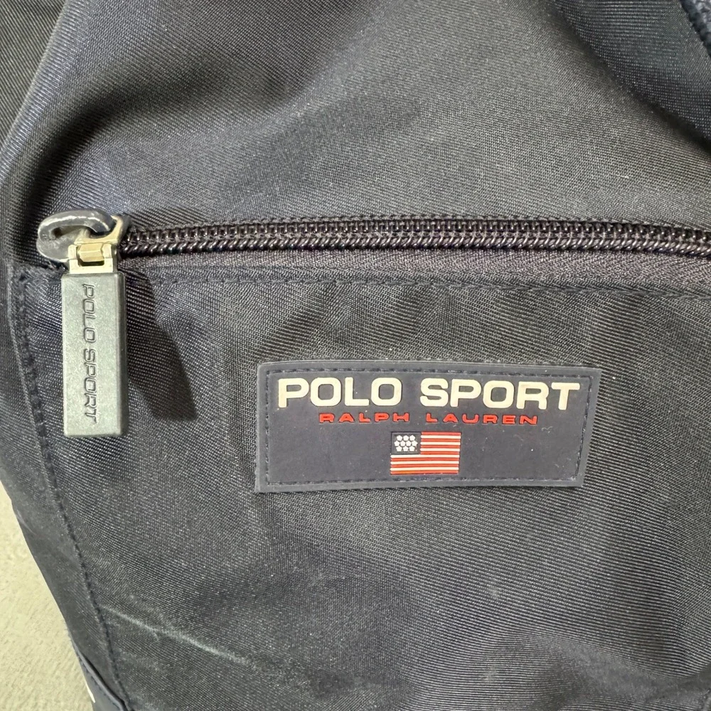 Polo Sport Backpack Large Navy Blue Nylon Vintage Drawstring Bucket Bag